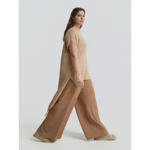 Asymmetrical Knit Tunic for Women Mat Fashion image-3