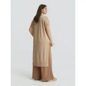 Asymmetrical Knit Tunic for Women Mat Fashion image-2