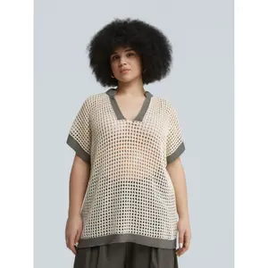 Women's V-neck sweater Mat Fashion image-1