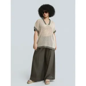 Women's V-neck sweater Mat Fashion image-4