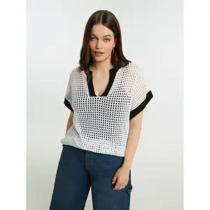Women's V-neck sweater Mat Fashion image-1
