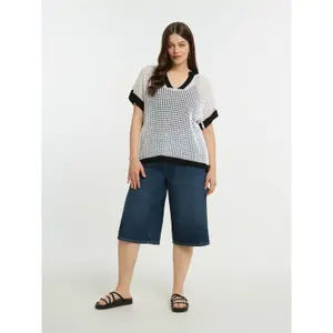 Women's V-neck sweater Mat Fashion image-4