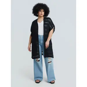 Textured Knit Cardigan for Women Mat Fashion image-1
