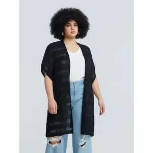 Textured Knit Cardigan for Women Mat Fashion image-2