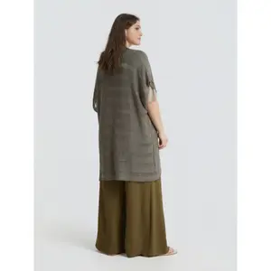 Textured Knit Cardigan for Women Mat Fashion image-3