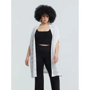 Textured Knit Cardigan for Women Mat Fashion image-1