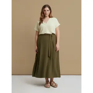 Women's Crepe Skirt Mat Fashion Αirwashed image-1