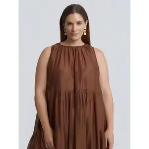 Sleeveless Pleated Dress for Women Mat Fashion image-4