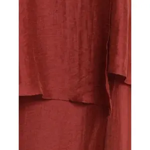 Vestido sin mangas de lino mezclado mujer Mat Fashion Layered image-1