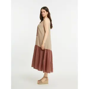 Women's Sleeveless Linen Dress Mat Fashion image-3