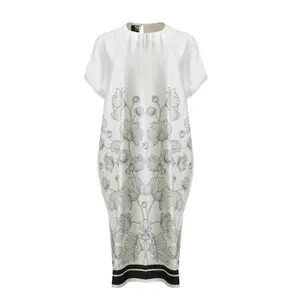Robe imprimé floral en satin femme Mat Fashion image-0