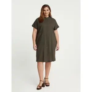 Mandarin Collar Shirt Dress Women's Mat Fashion image-1