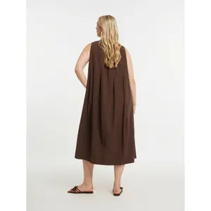 Robe chemise sans manches col mandarin mulher Mat Fashion image-2