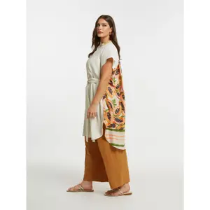 Long Dress with Papaya Print on the Back Women's Mat Fashion image-4