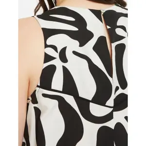 Women's Sleeveless Printed Viscose Dress Mat Fashion image-4