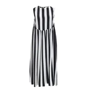 Striped Sleeveless Dress for Women Mat Fashion image-0