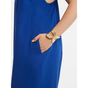Minimalist Strappy Linen Blend Jumpsuit for Women Mat Fashion image-4