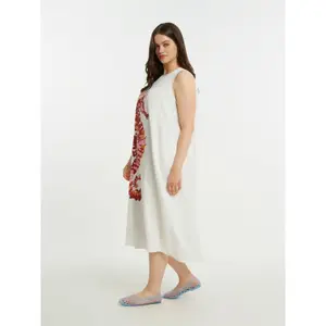 Sleeveless dress for women Mat Fashion Seahorse Print image-3