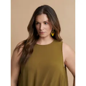 Sleeveless Long Crepe Dress for Women Mat Fashion image-4