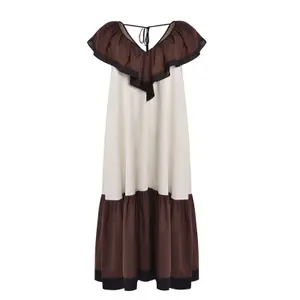 Women's Ruffled Collar Dress Mat Fashion image-0