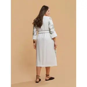 Belted Viscose Dress for Women Mat Fashion image-3