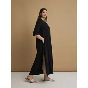 Vestido largo de crepé mujer Mat Fashion image-2