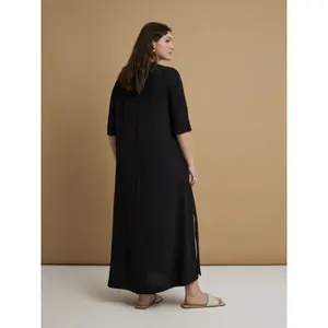 Vestido largo de crepé mujer Mat Fashion image-1