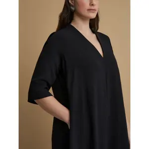 Vestido largo de crepé mujer Mat Fashion image-3