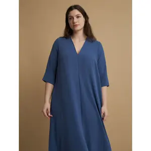 Vestido largo de crepé mujer Mat Fashion image-3
