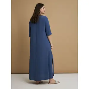 Vestido largo de crepé mujer Mat Fashion image-1