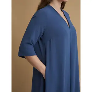 Vestido largo de crepé mujer Mat Fashion image-4