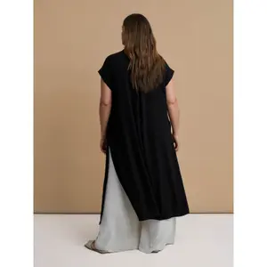 Long Crepe Shirt Dress for Women Mat Fashion image-2