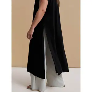 Long Crepe Shirt Dress for Women Mat Fashion image-4