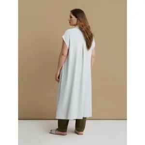 Long Crepe Shirt Dress for Women Mat Fashion image-2