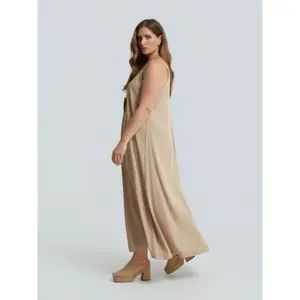 Ropa larga tipo camisón con cuello en V mujer Mat Fashion image-3