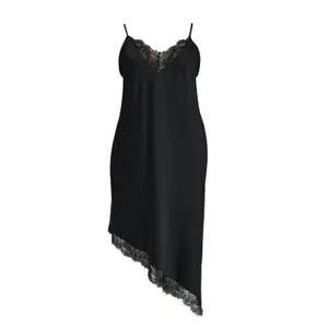 Asymmetrical Satin Strap Dress for Women Mat Fashion image-0
