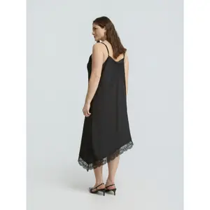 Asymmetrical Satin Strap Dress for Women Mat Fashion image-3