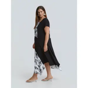 Asymmetrical Floral Dress for Women Mat Fashion image-3
