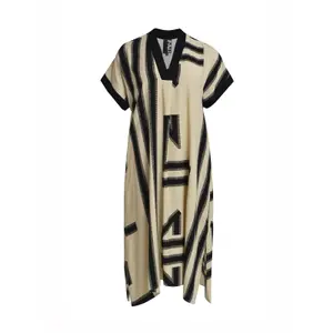 Vestido Mat Fashion Geometric kaftan