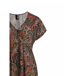 Ropa larga con estampado cachemira y dobladillo mujer Mat Fashion image-1