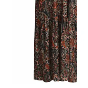 Ropa larga con estampado cachemira y dobladillo mujer Mat Fashion image-2