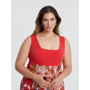 Floral Ruffle Sleeveless Dress Women Mat Fashion Geometric kaftan image-4