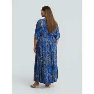 Women's Jersey Dress with Pom-Pom Belt Mat Fashion image-2