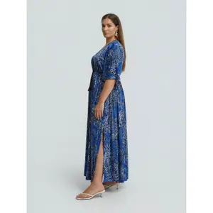 Women's Jersey Dress with Pom-Pom Belt Mat Fashion image-3