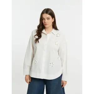 Women's Long Sleeve Embroidered Shirt Mat Fashion image-1