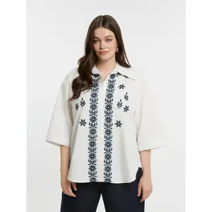 Embroidered shirt woman Mat Fashion image-1