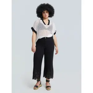 Jeans brodé femme Mat Fashion Wide Leg image-1