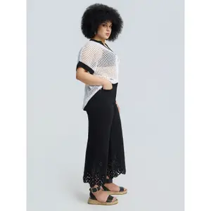 Jeans brodé femme Mat Fashion Wide Leg image-2