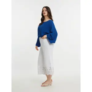 Jeans brodé femme Mat Fashion Wide Leg image-2