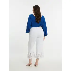 Jeans brodé femme Mat Fashion Wide Leg image-3